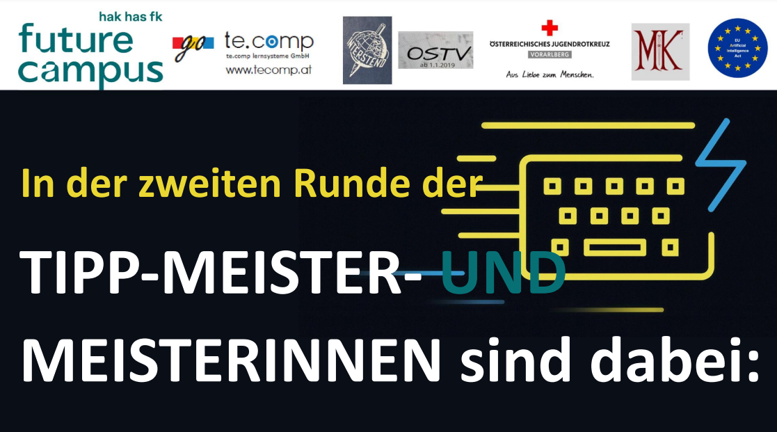 Zweiten Runde: TIPP-MEISTER- UND MEISTERINNEN